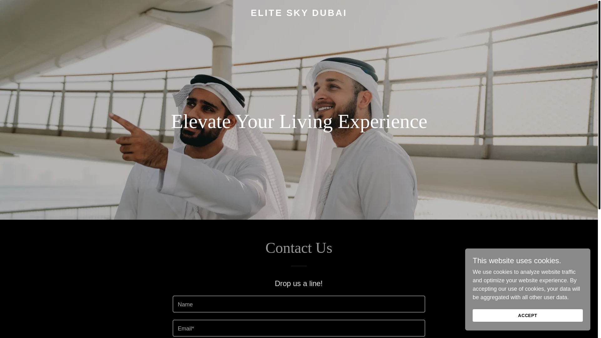 website screenshot of https://eliteskydubai.com/