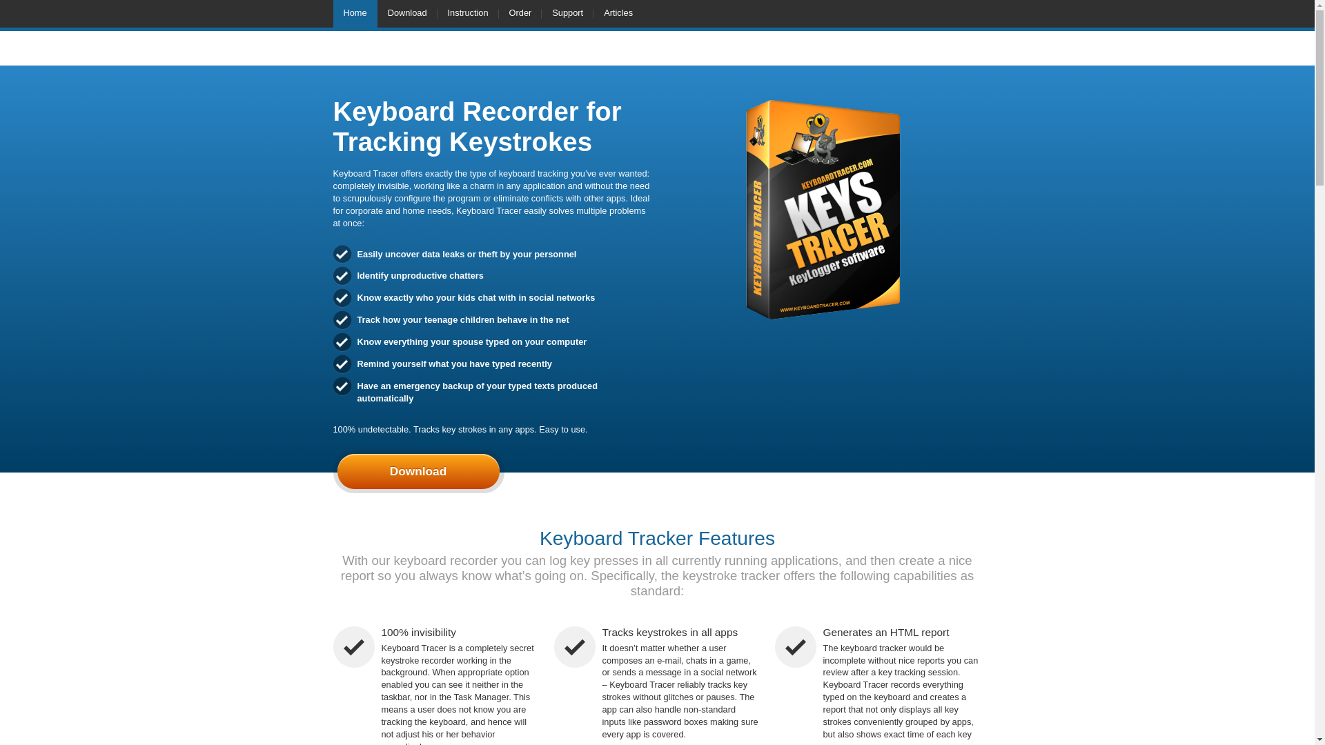 website screenshot of https://keyboardtracer.com/