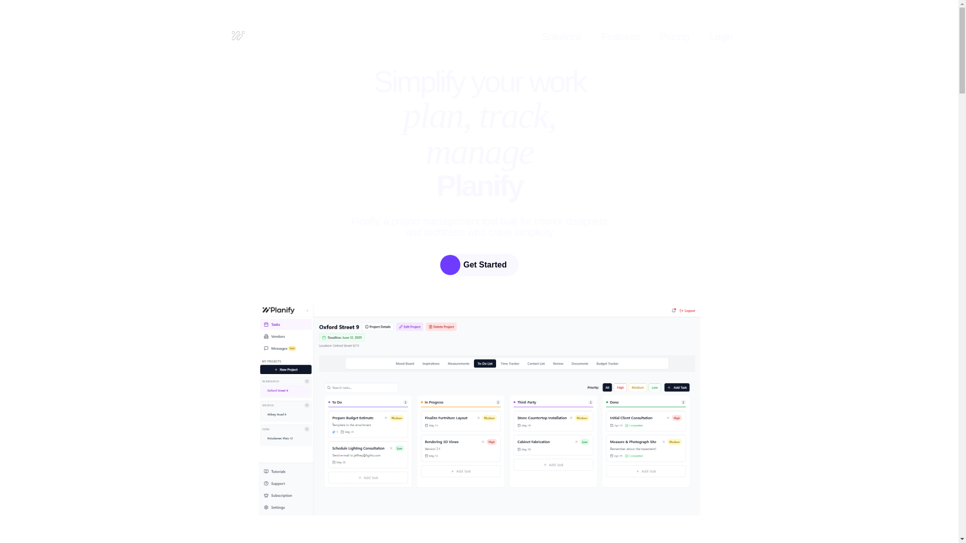 website screenshot of https://helloplanify.com/