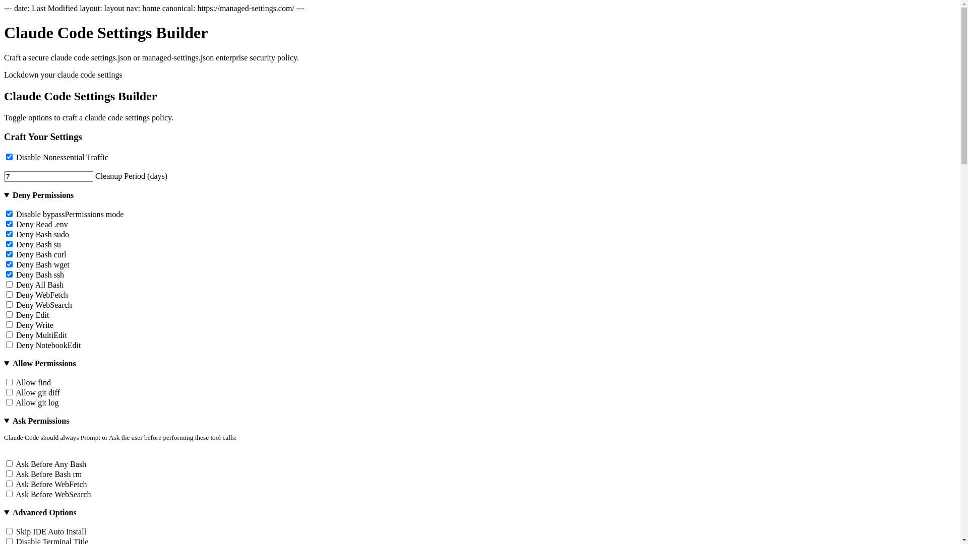 website screenshot of https://managed-settings.pages.dev/