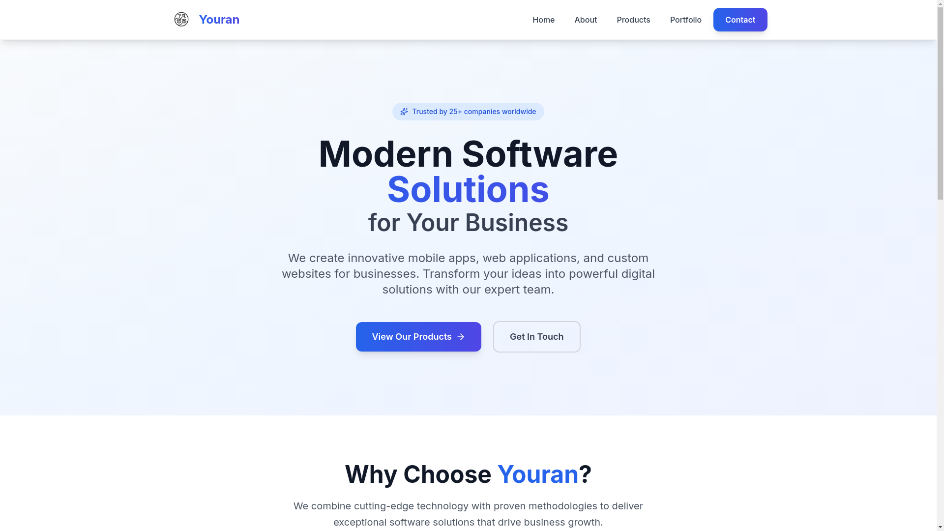 website screenshot of https://youran-website.pages.dev/