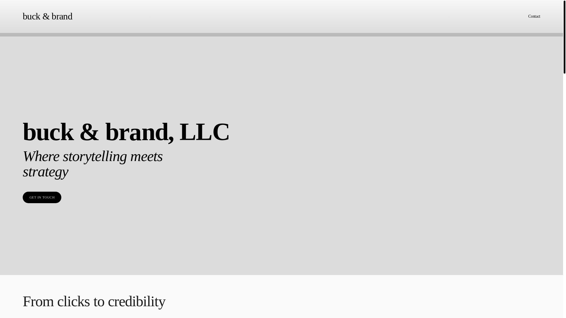 website screenshot of https://buckandbrand.com/