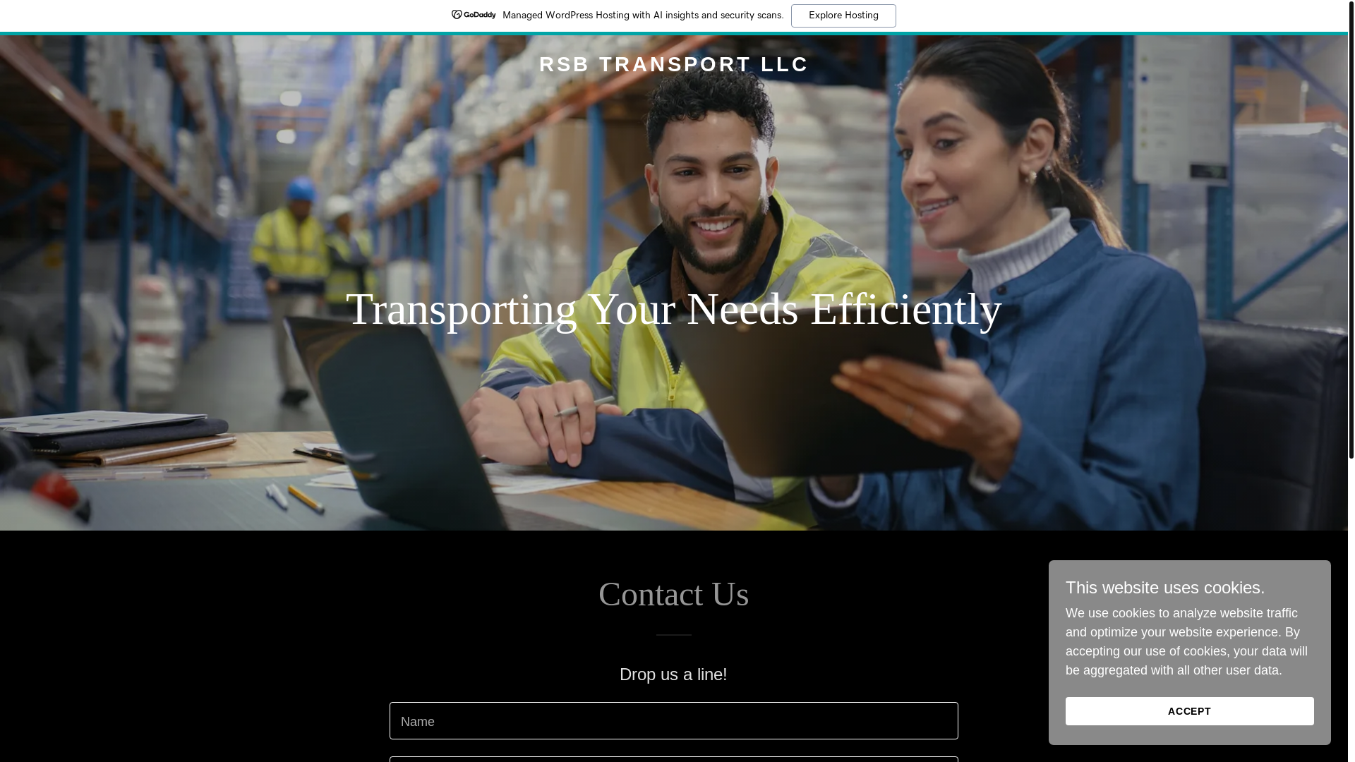 website screenshot of https://rsbtransportllc.com/