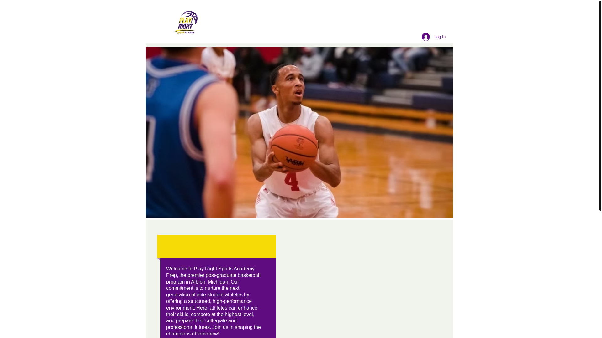 website screenshot of https://playrightsportsacademyprep.com/