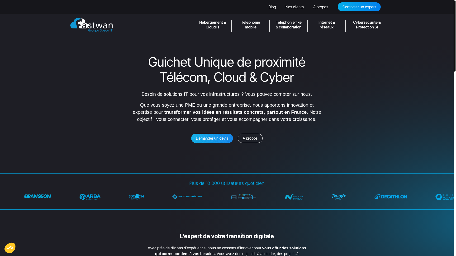 website screenshot of https://www.space-it.fr/