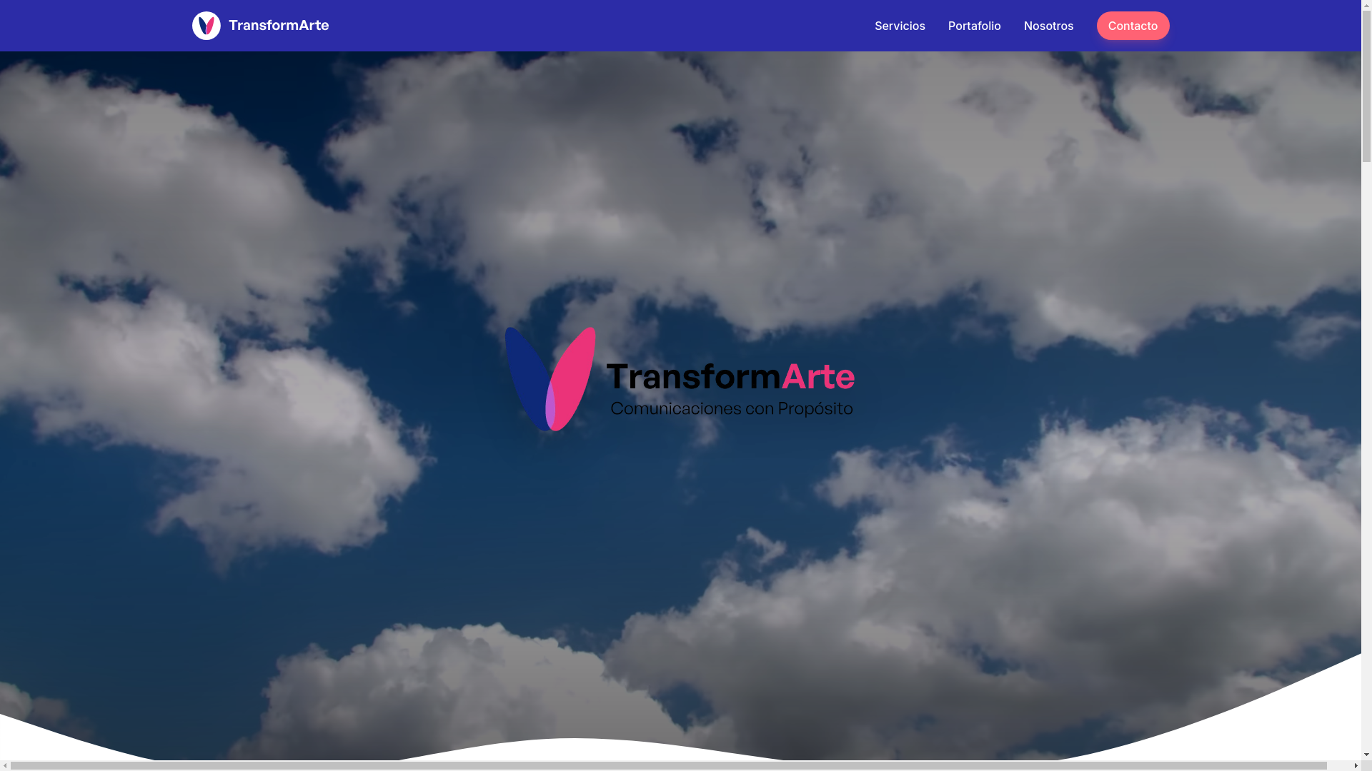 website screenshot of https://transformarteagencia.com/
