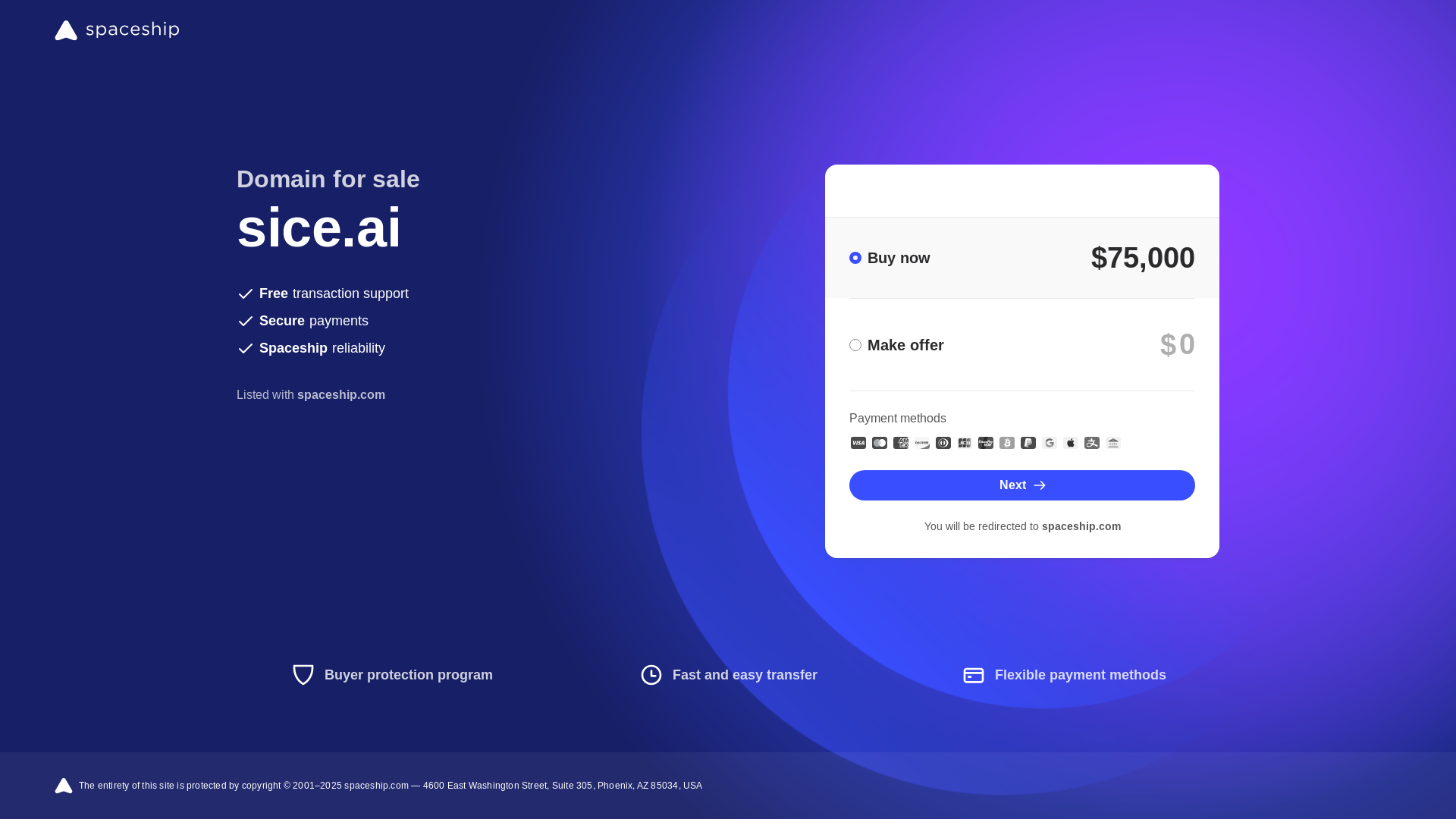 website screenshot of https://sice.ai/