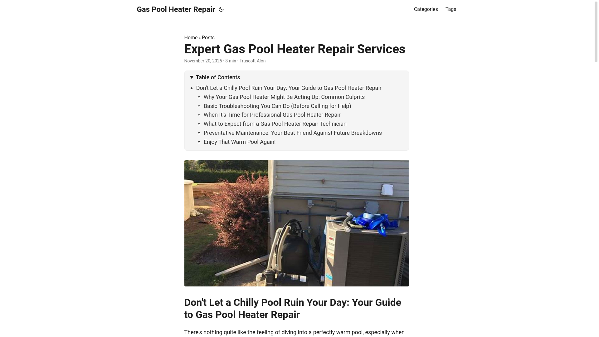 website screenshot of https://gaspoolheaterrepair2.pages.dev/
