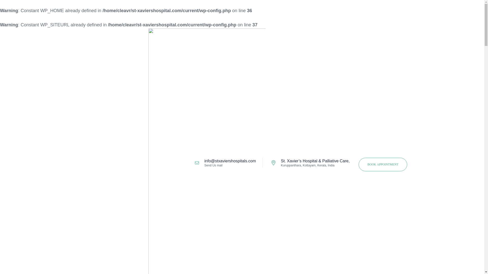 website screenshot of https://st-xaviershospital.com/