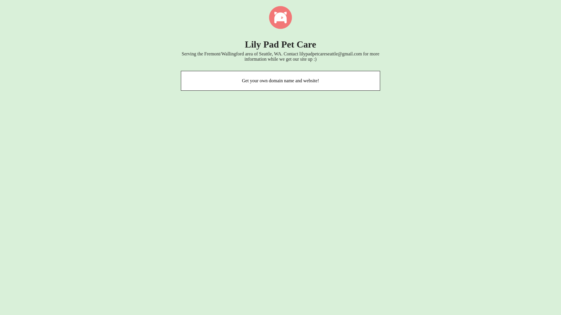 website screenshot of https://lilypadpetcare.net/