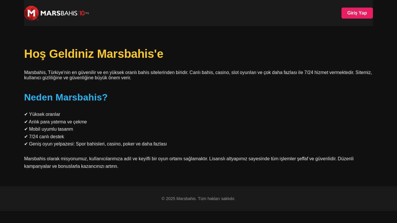 website screenshot of https://tr-marsbahis-mobile.vip/