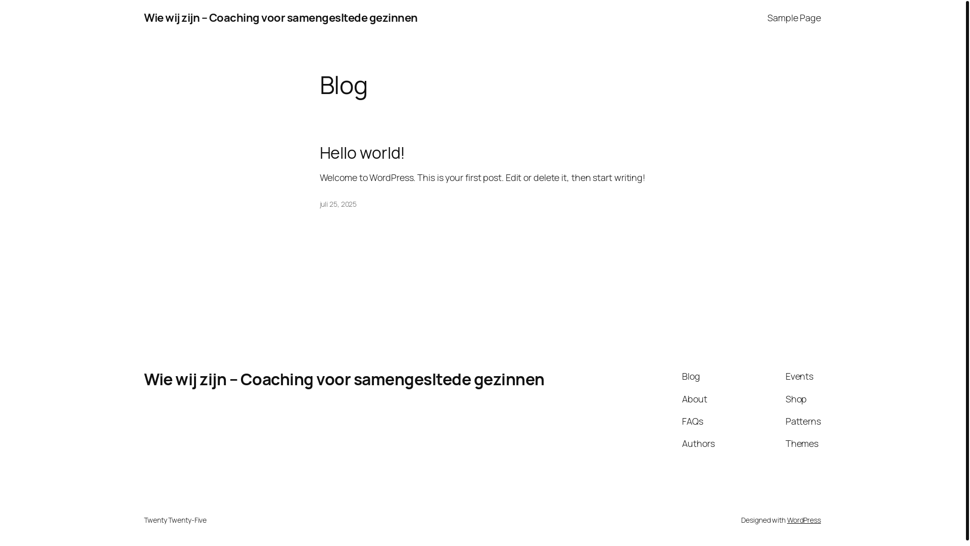 website screenshot of https://coachingsamengesteldgezin.nl/