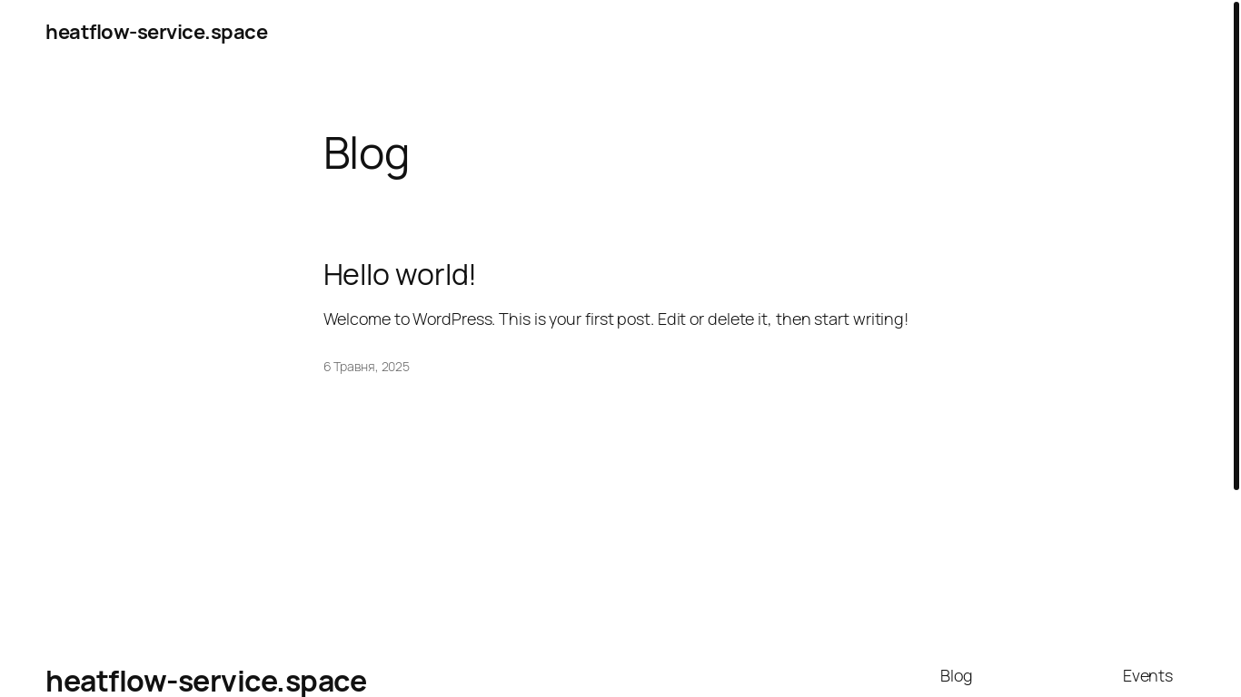 website screenshot of https://heatflow-service.space/