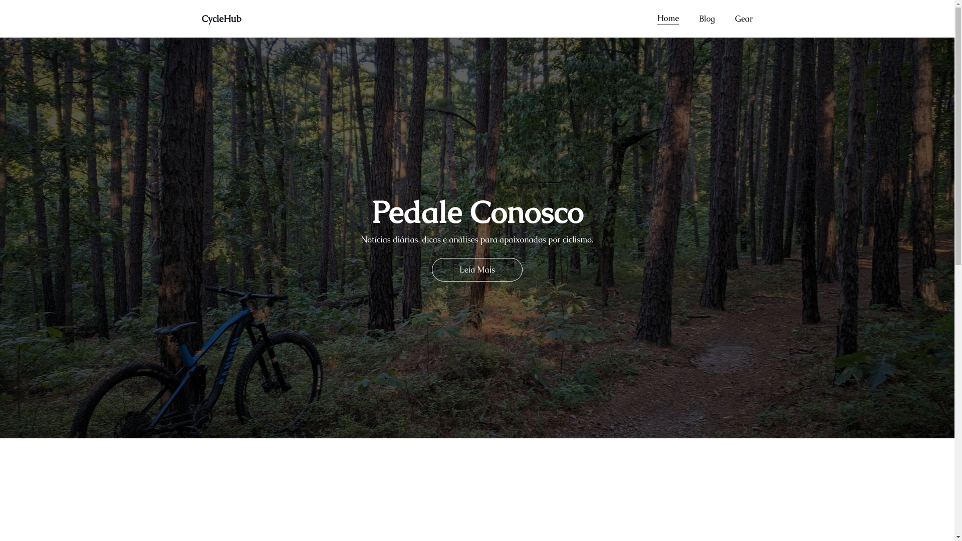website screenshot of https://cyclehub.com.br/