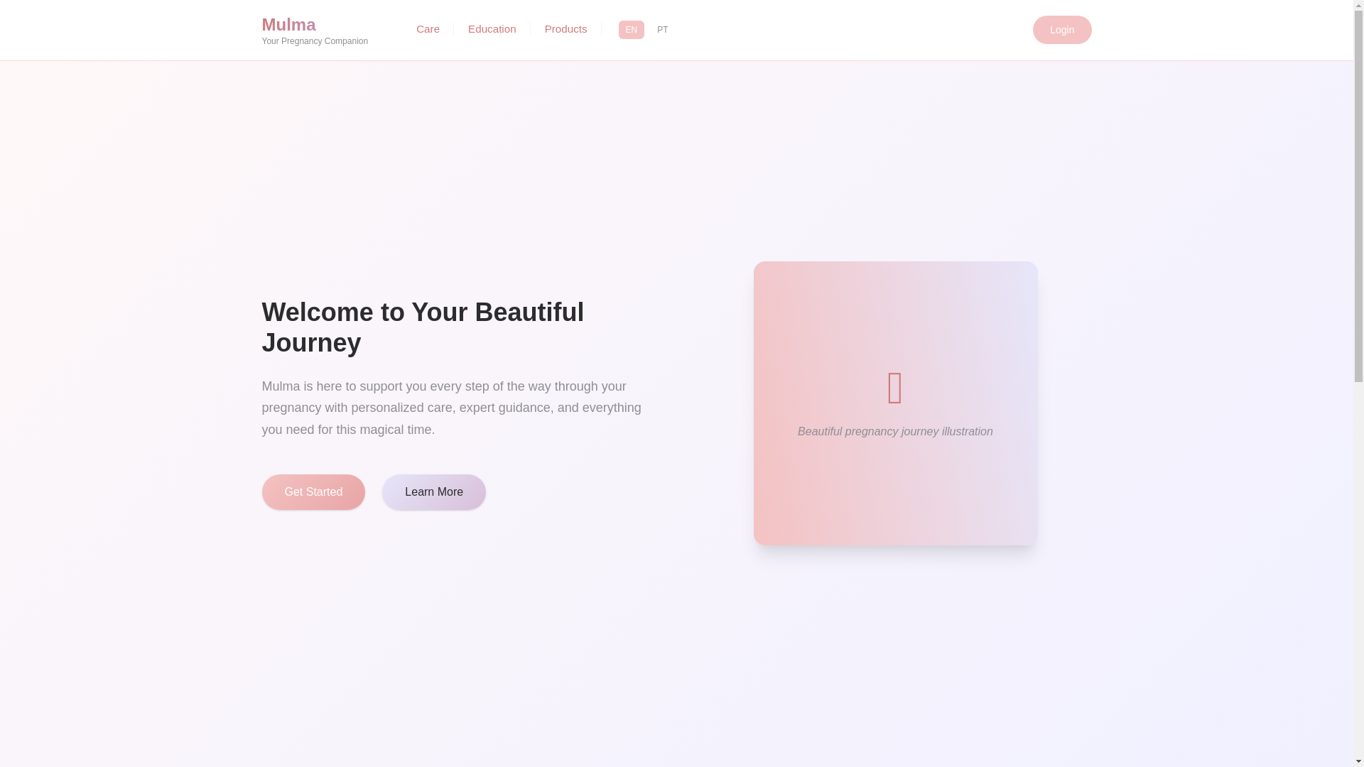 website screenshot of https://mulma-health.com/