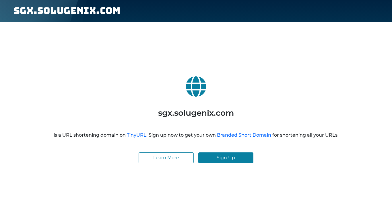 website screenshot of https://sgx.solugenix.com/