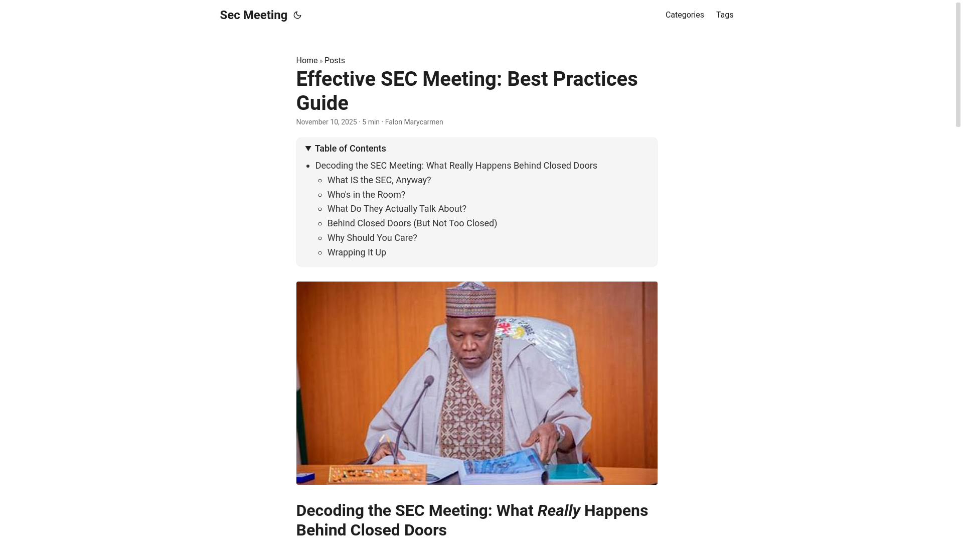 website screenshot of https://sec-meeting.pages.dev/