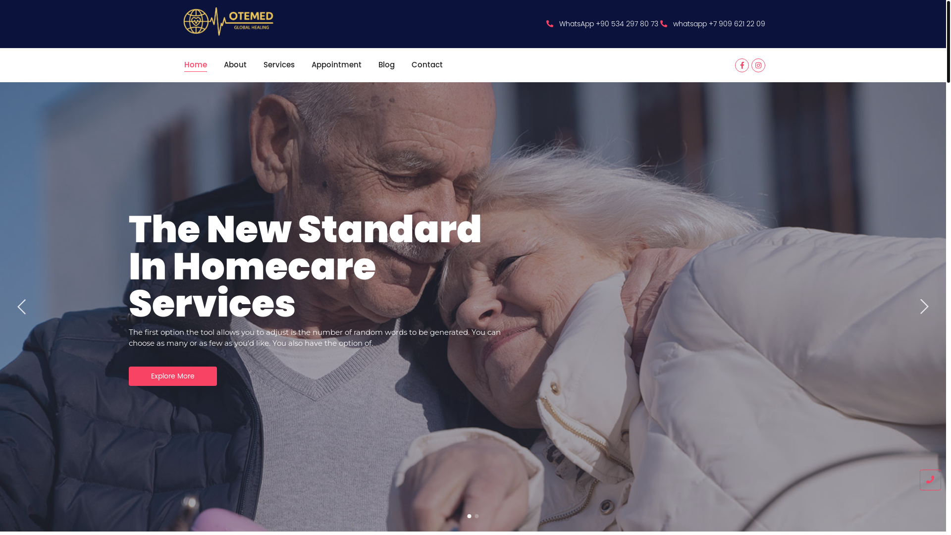website screenshot of https://otemed.tr/