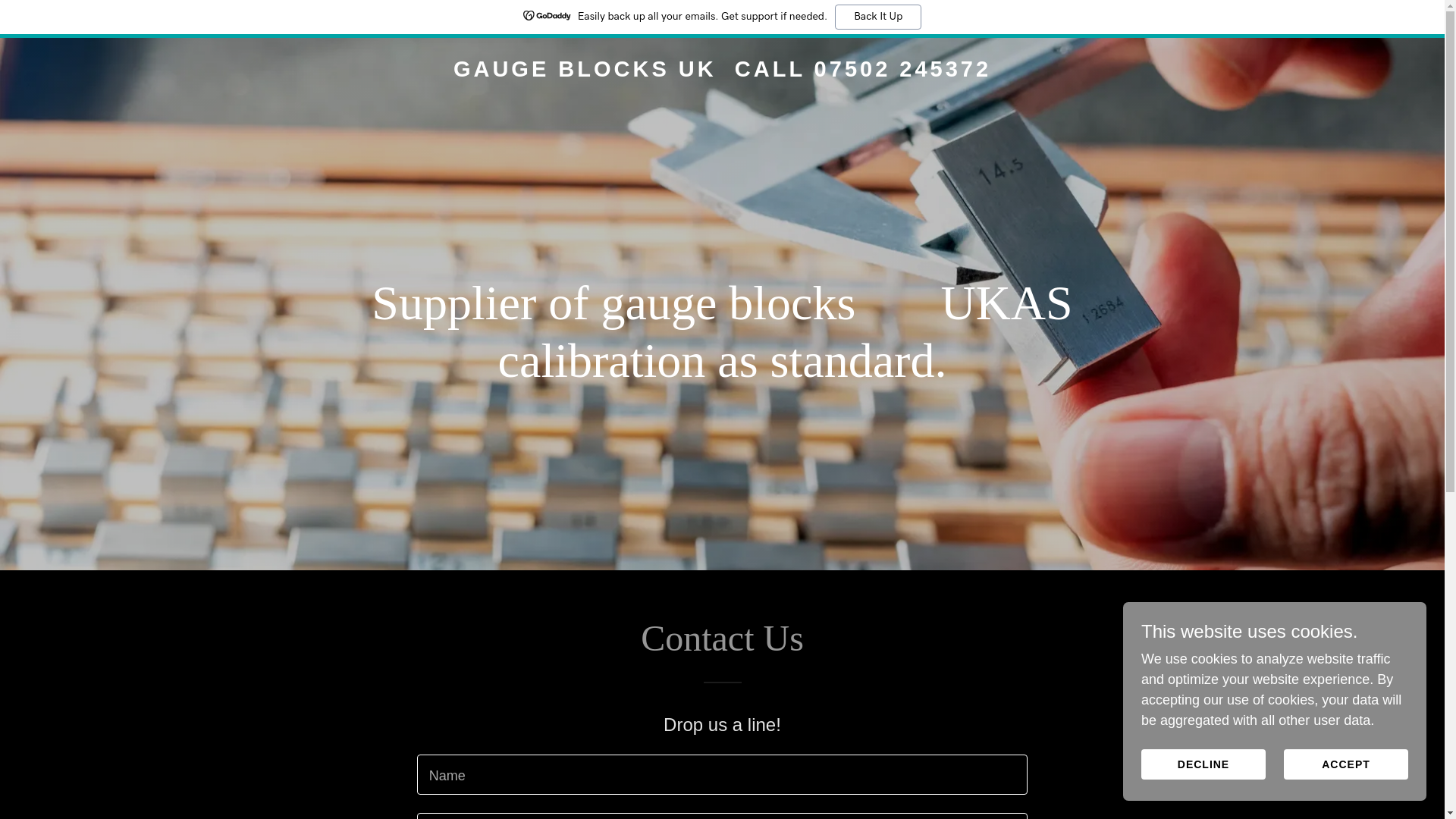 website screenshot of https://gaugeblocks.co.uk/