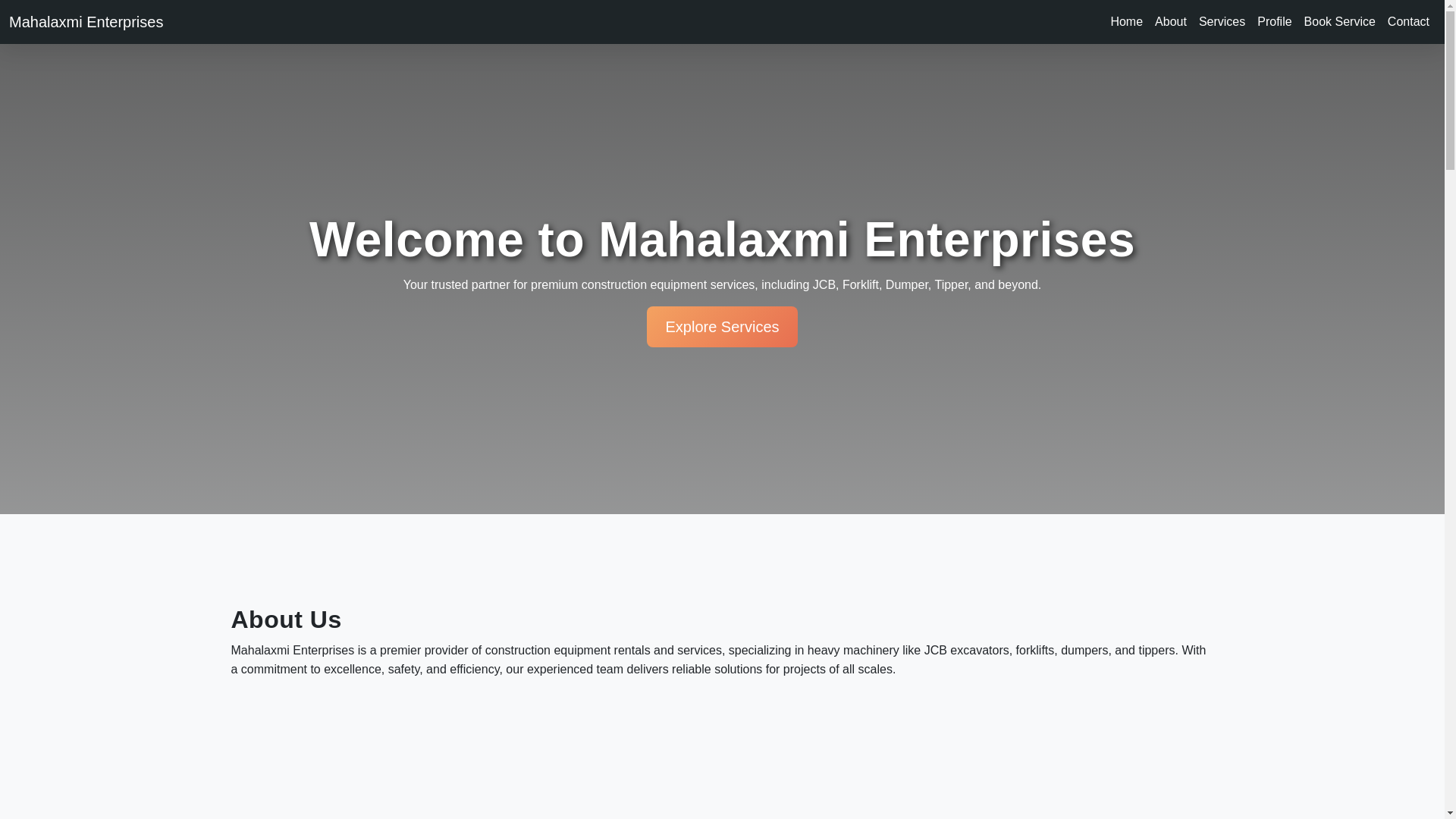 website screenshot of https://mahalaxmi-enterprises.pages.dev/