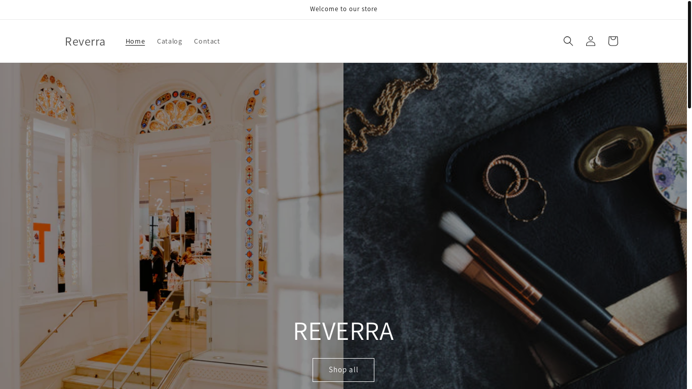 website screenshot of https://reverra.shop/
