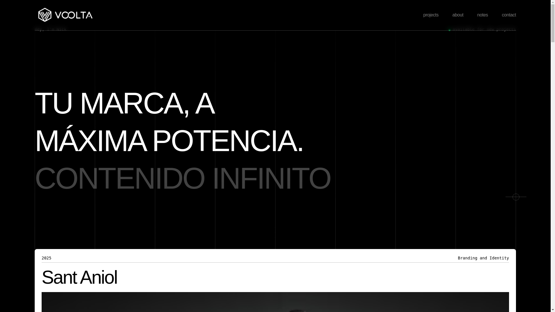 website screenshot of https://voolta.ai/
