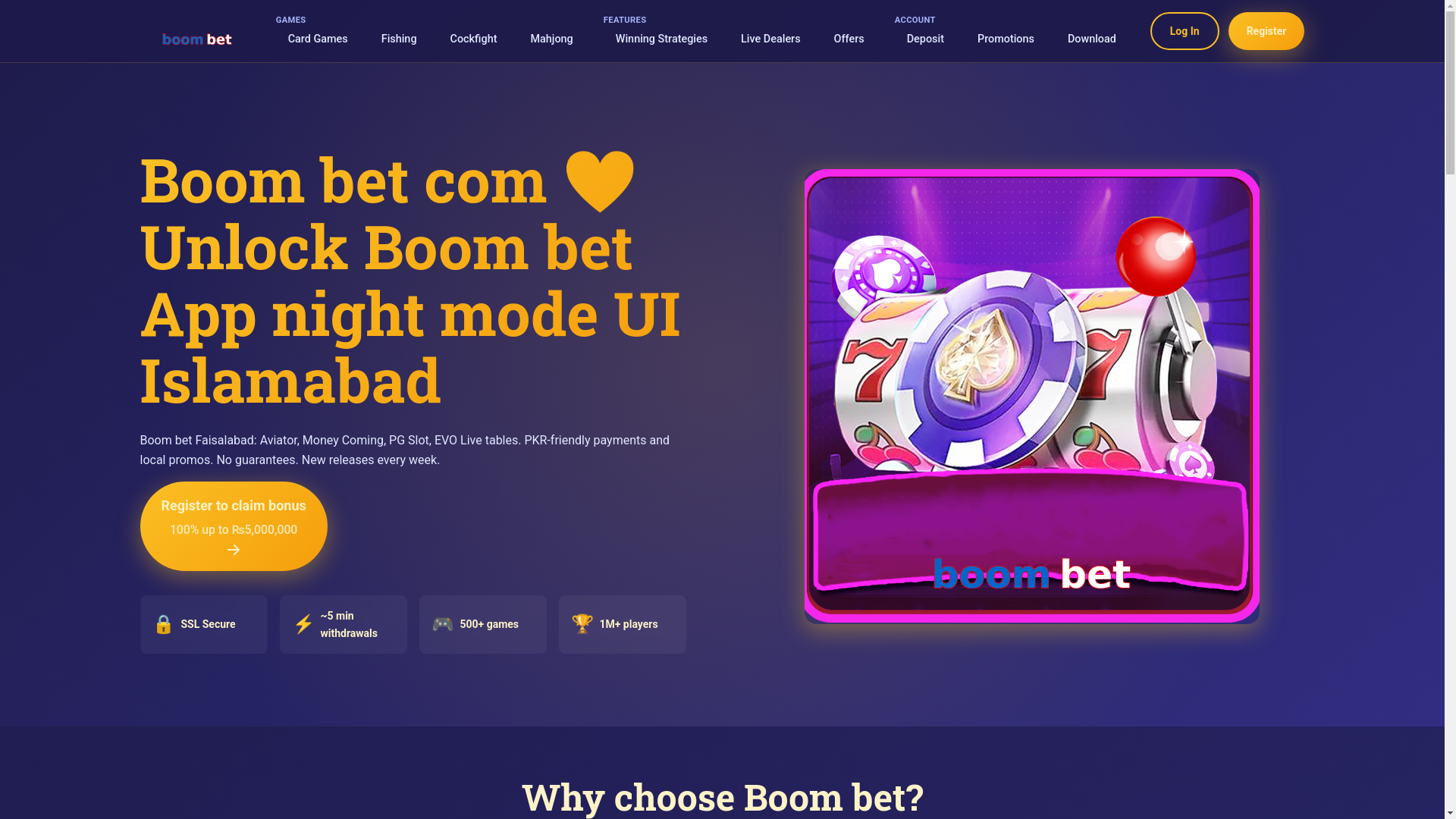 website screenshot of https://boombeti.com/