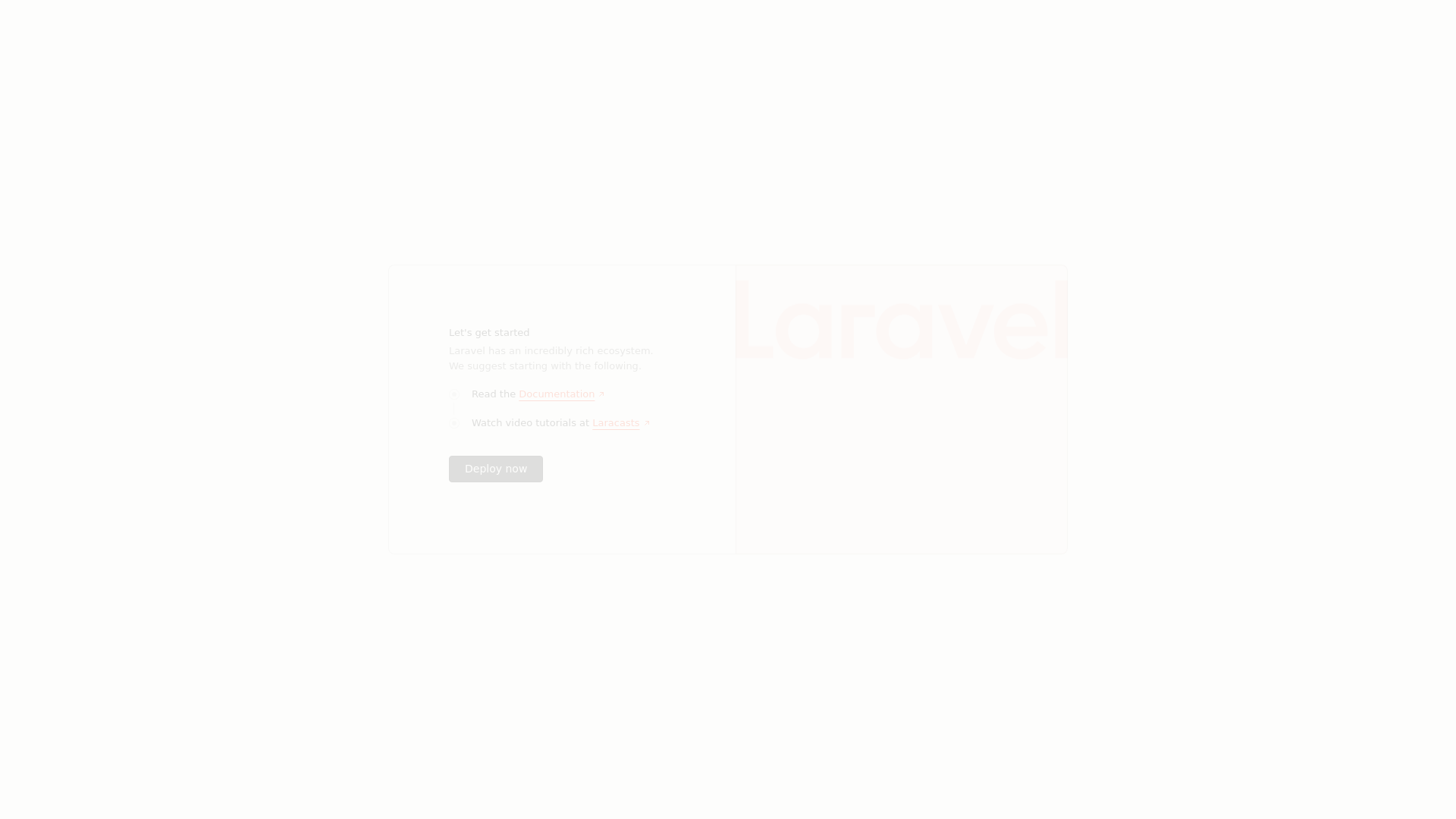 website screenshot of https://laravel-vnmw2.sevalla.app