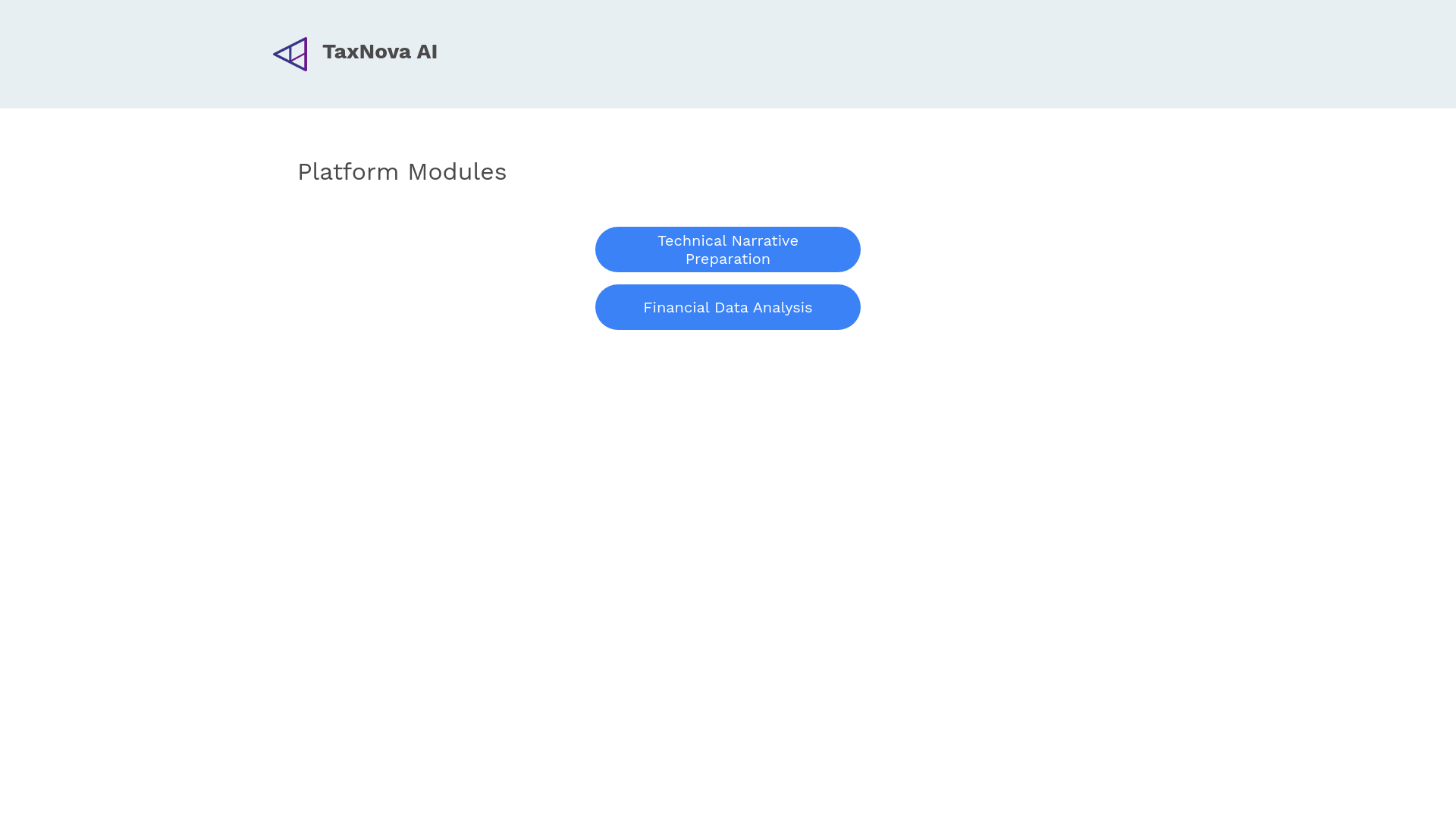website screenshot of https://taxnova-modules-demo.pages.dev/