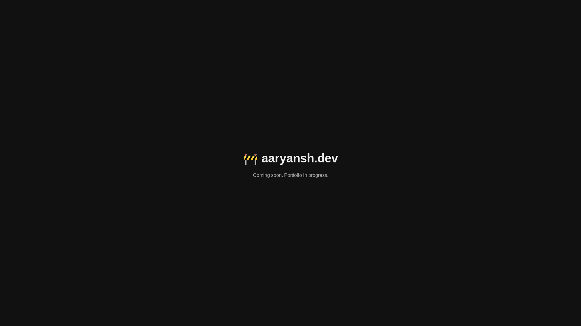 website screenshot of https://aaryansh.dev/