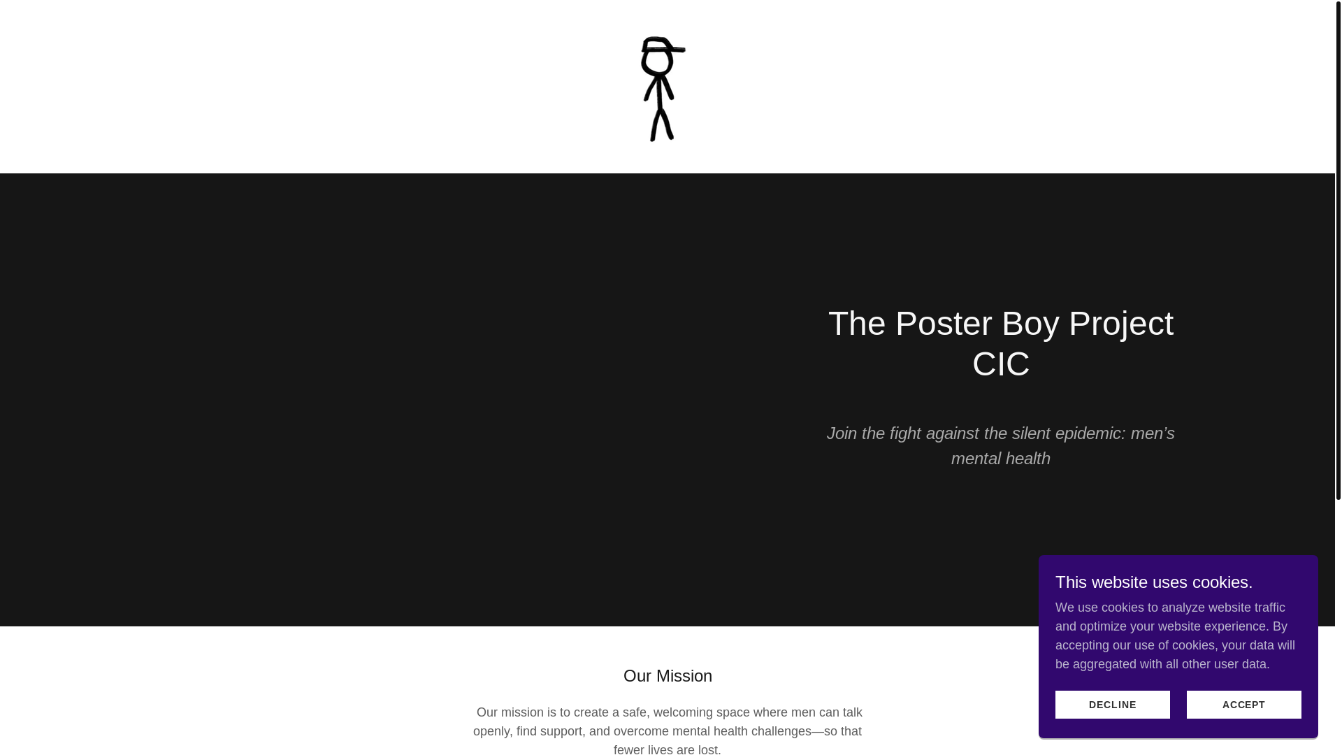 website screenshot of https://posterboyproject.co.uk/