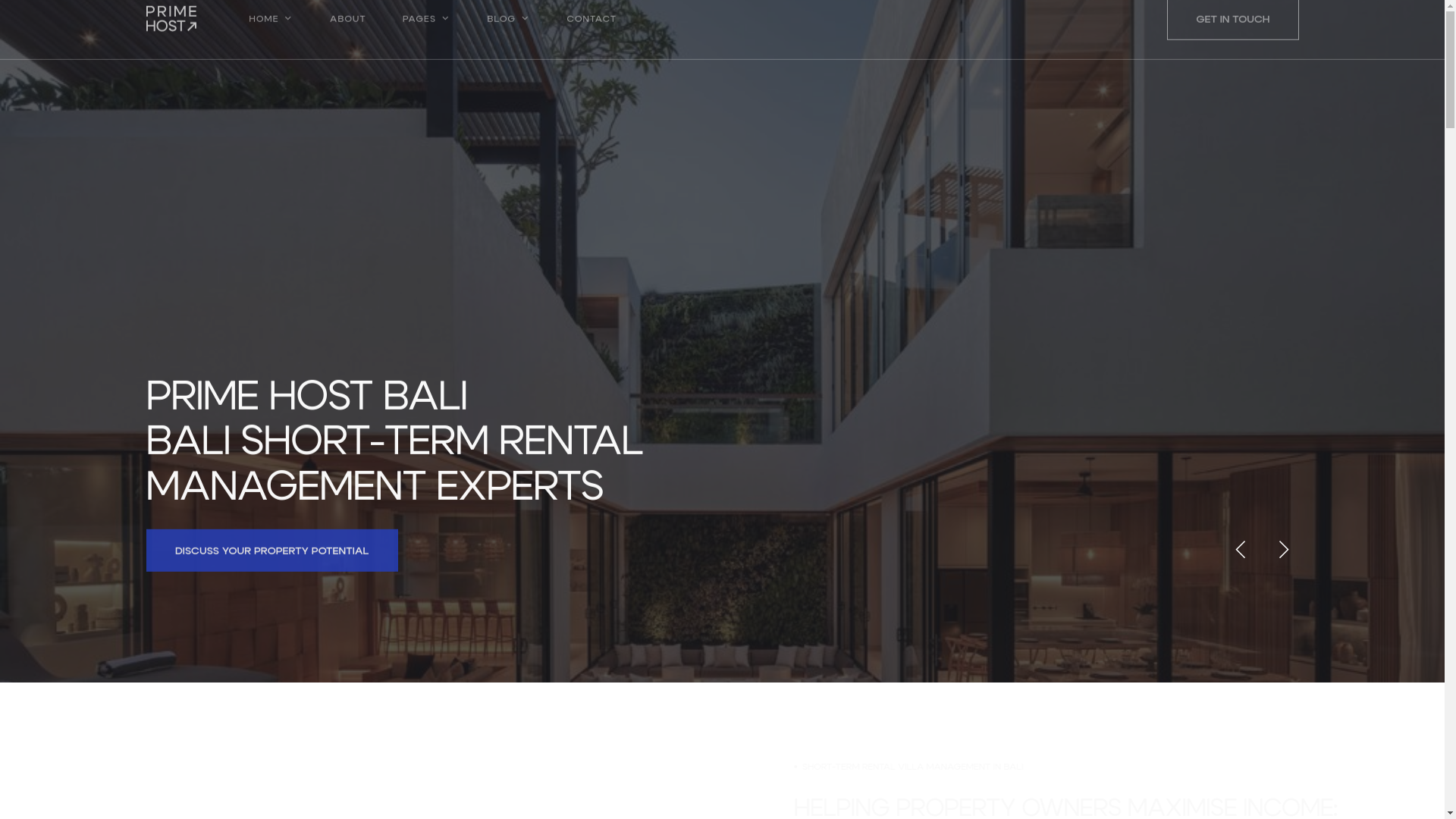 website screenshot of https://primehostbali.com/