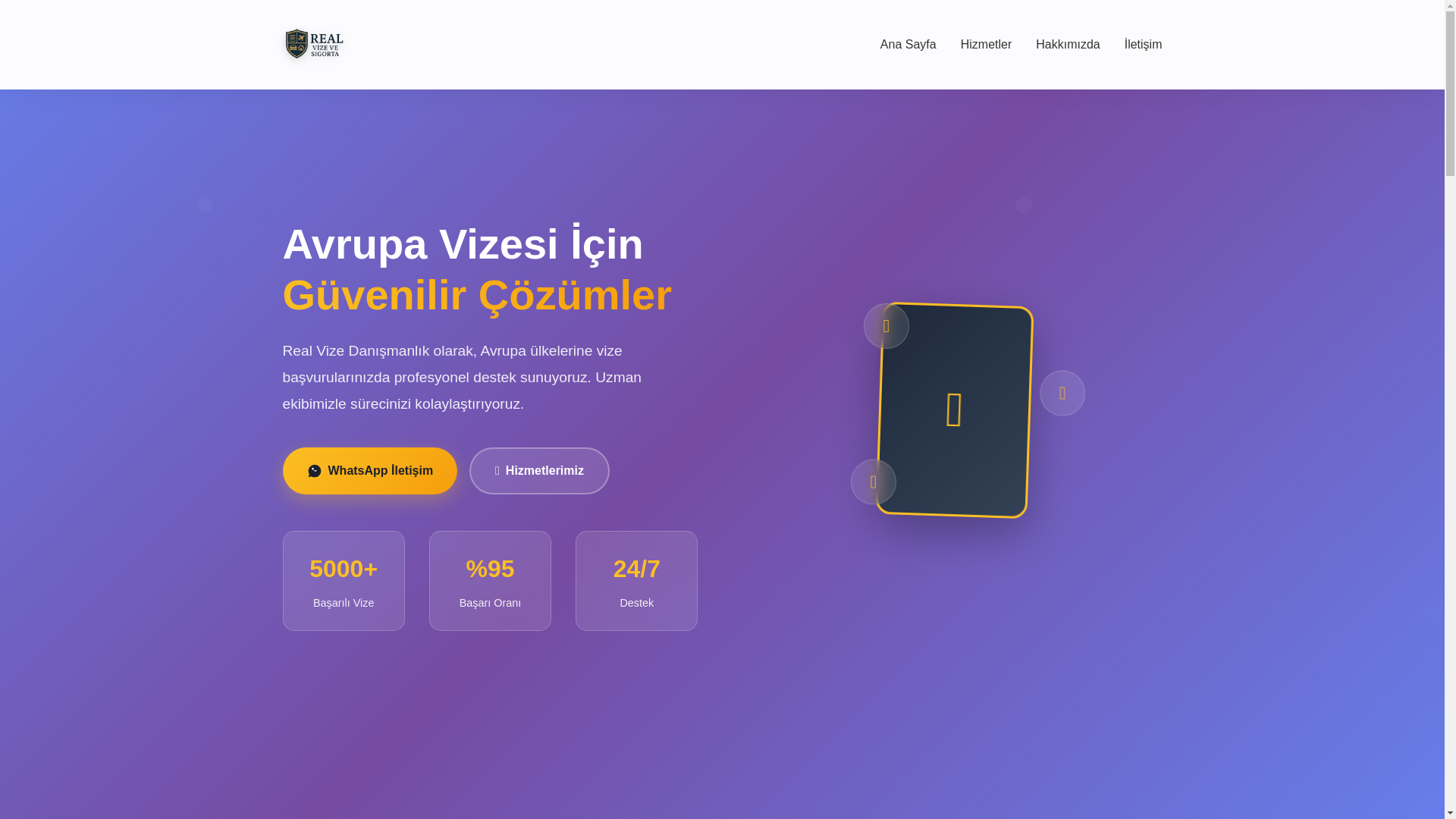website screenshot of https://realvizedanismanlik.com/