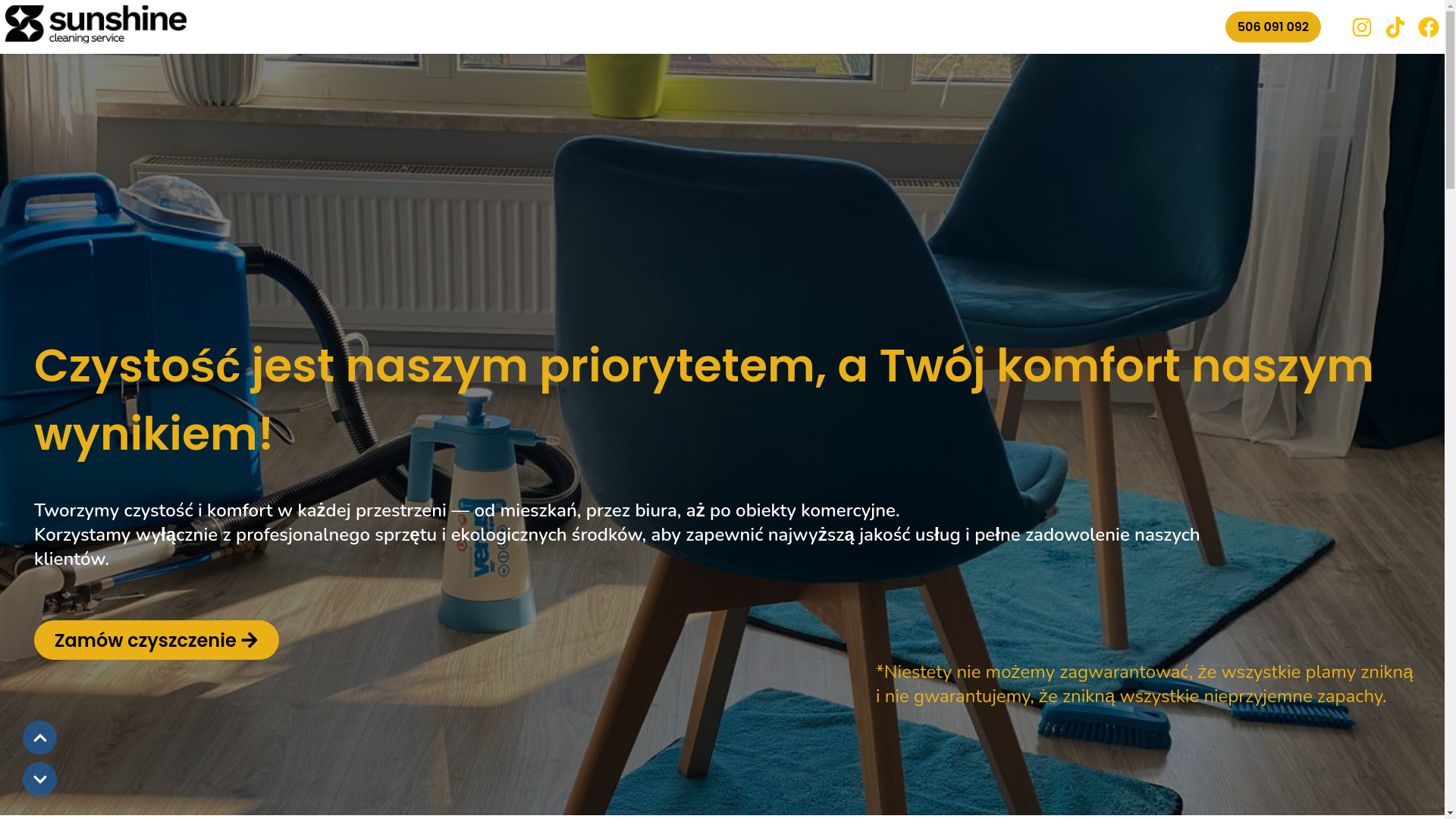 website screenshot of https://sunshineclean.pl/