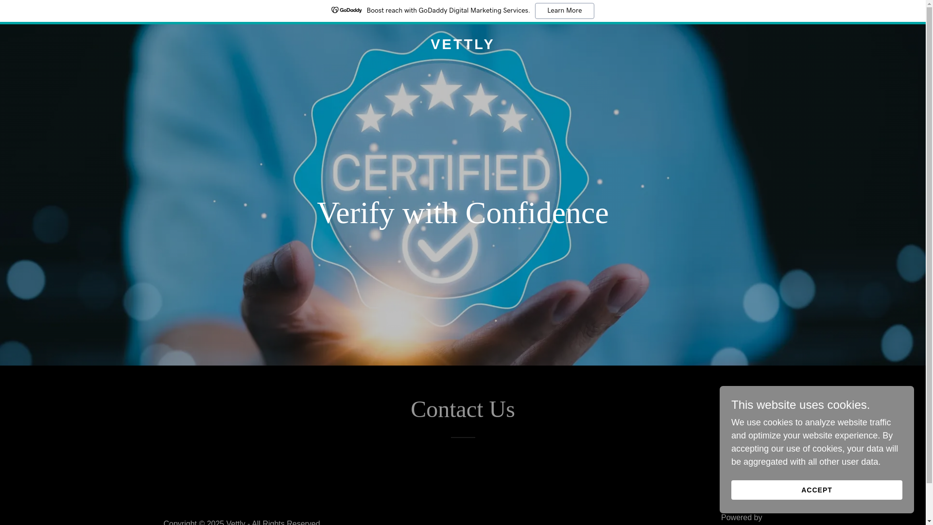 website screenshot of https://vettly.co.za/