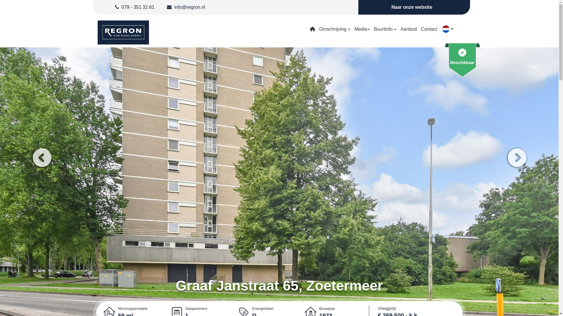 website screenshot of https://graafjanstraat65.nl/