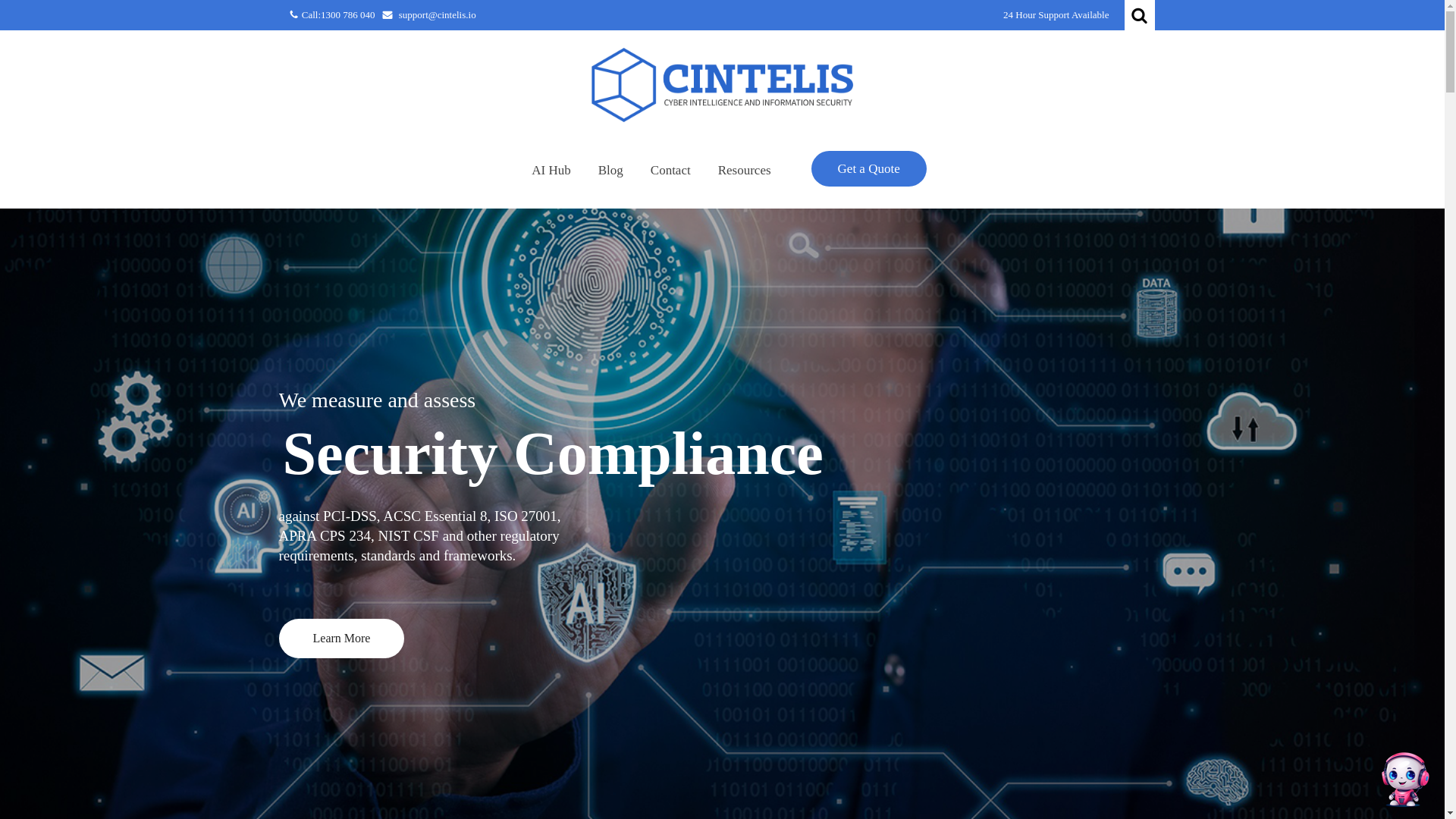 website screenshot of https://cintelis.ai/