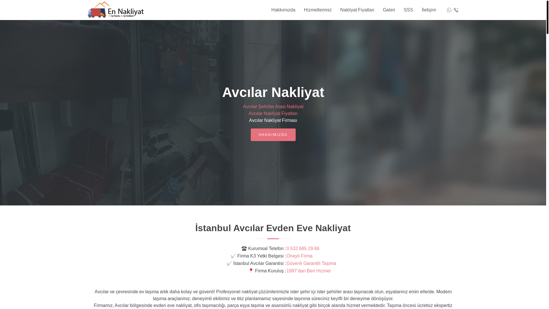 website screenshot of https://avcilar-nakliyat.net.tr/