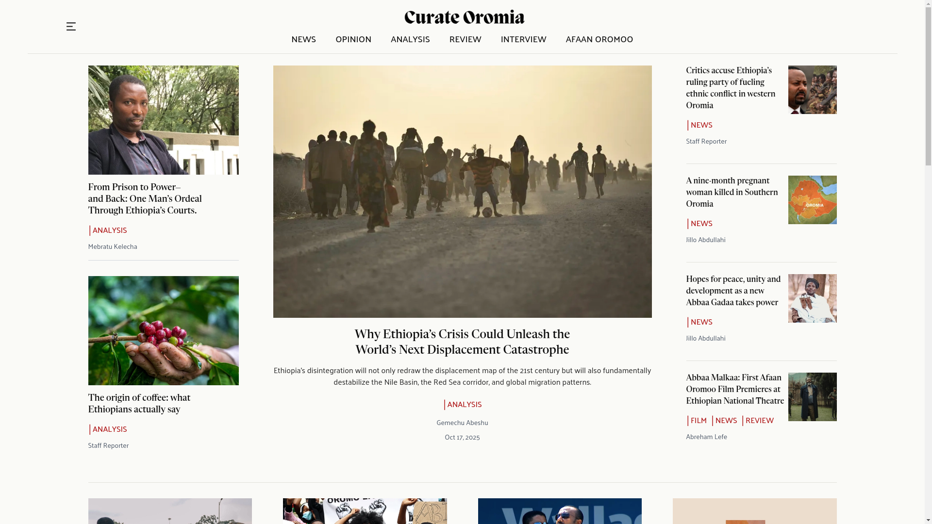 website screenshot of https://curate-oromia.pages.dev/