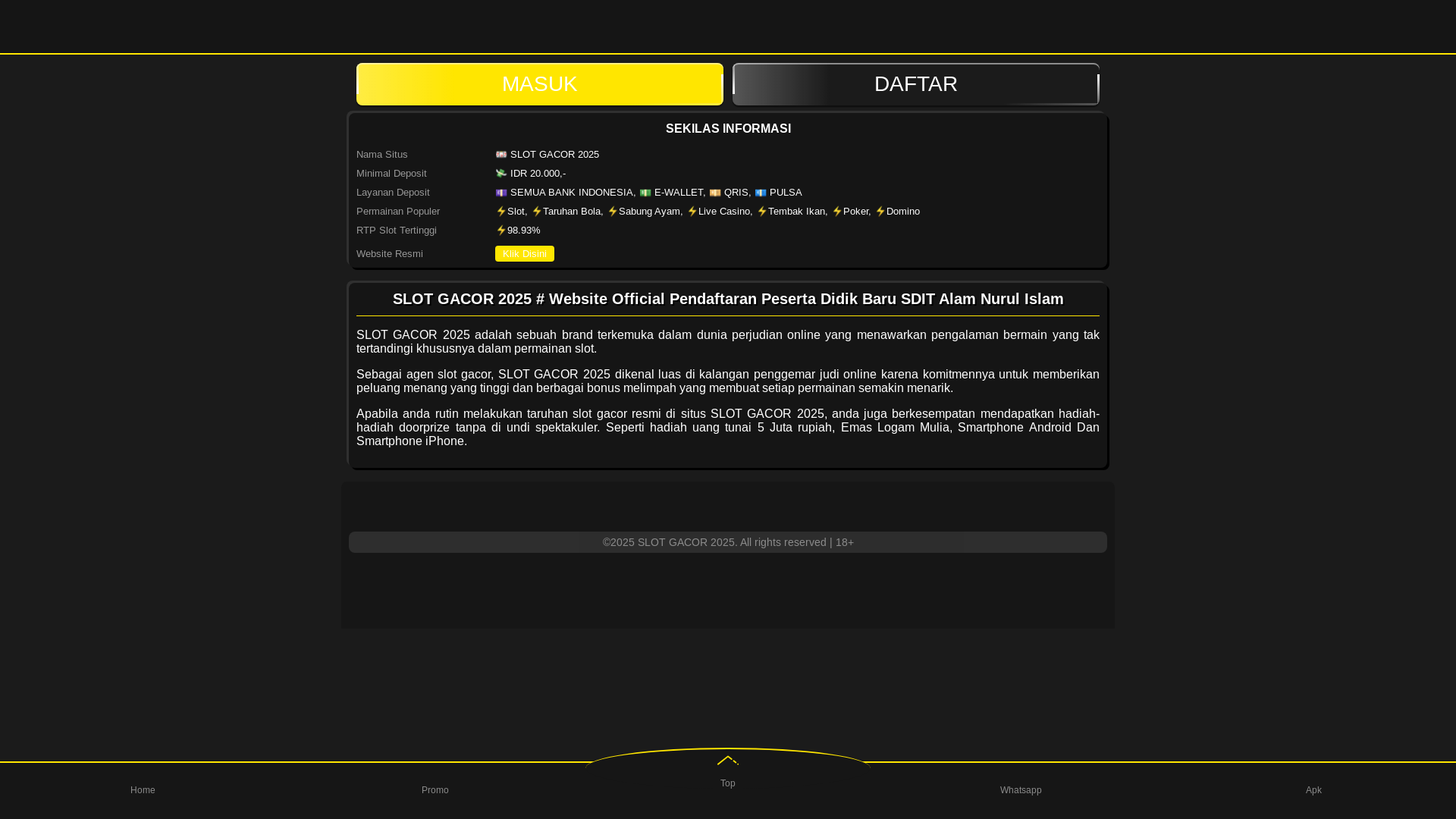 website screenshot of https://ppdbsd-nurul-islam-sch-id.pages.dev/