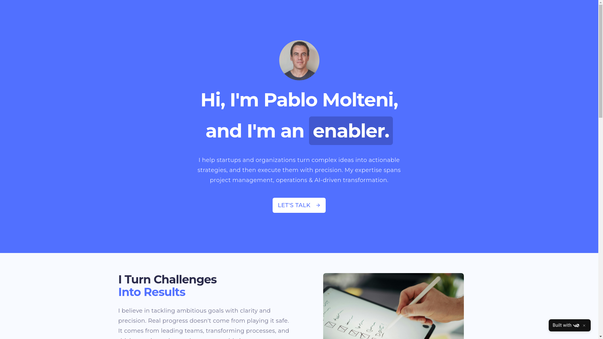 website screenshot of https://pablomolteni.com/