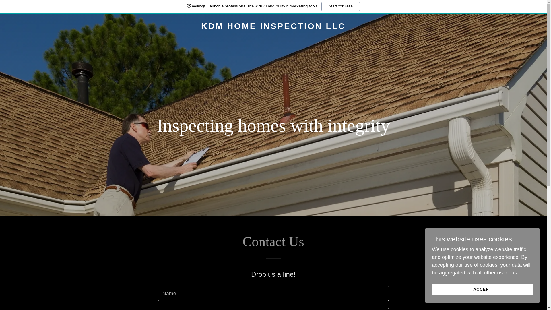 website screenshot of https://kdmhomeinspection.com/