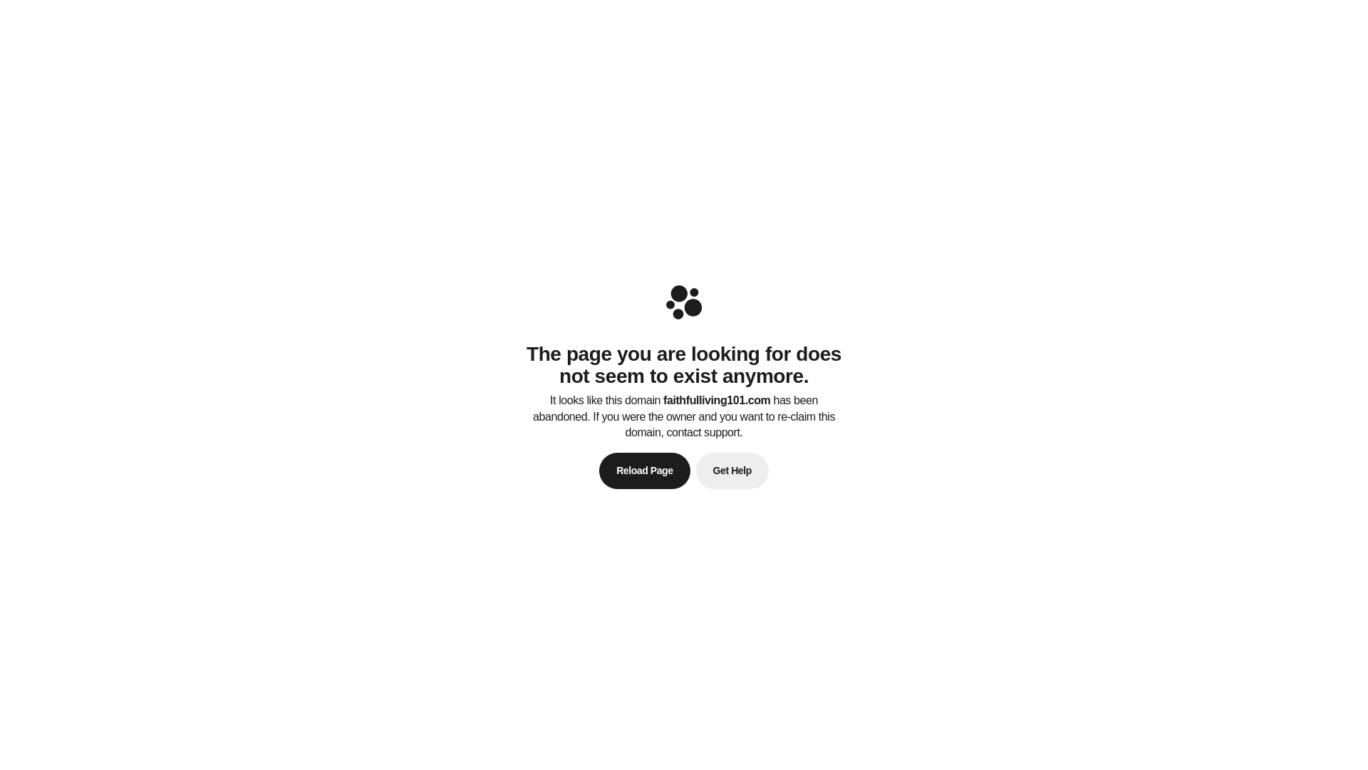 website screenshot of https://faithfulliving101.com/