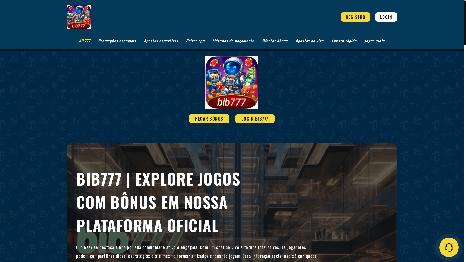 website screenshot of https://bib777-com.com/