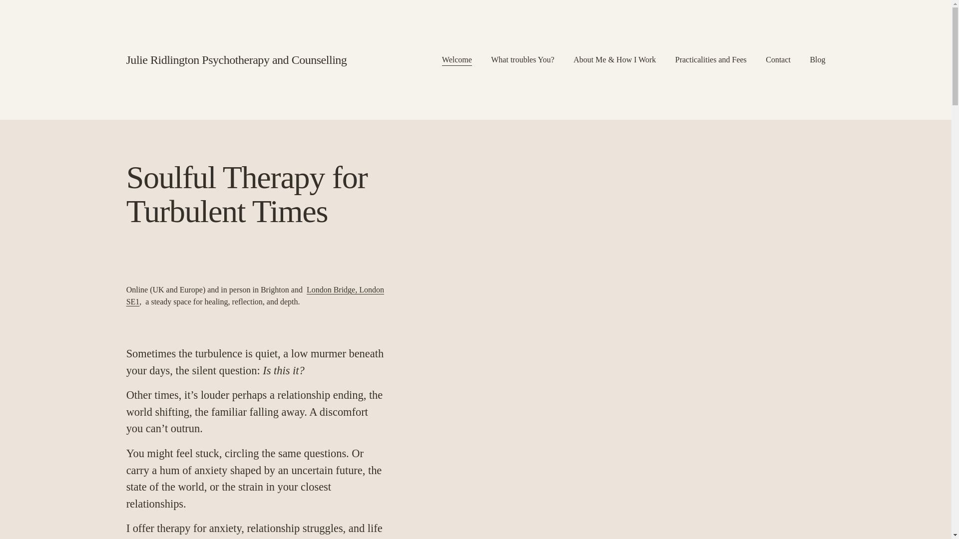 website screenshot of https://julieridlingtontherapy.co.uk/