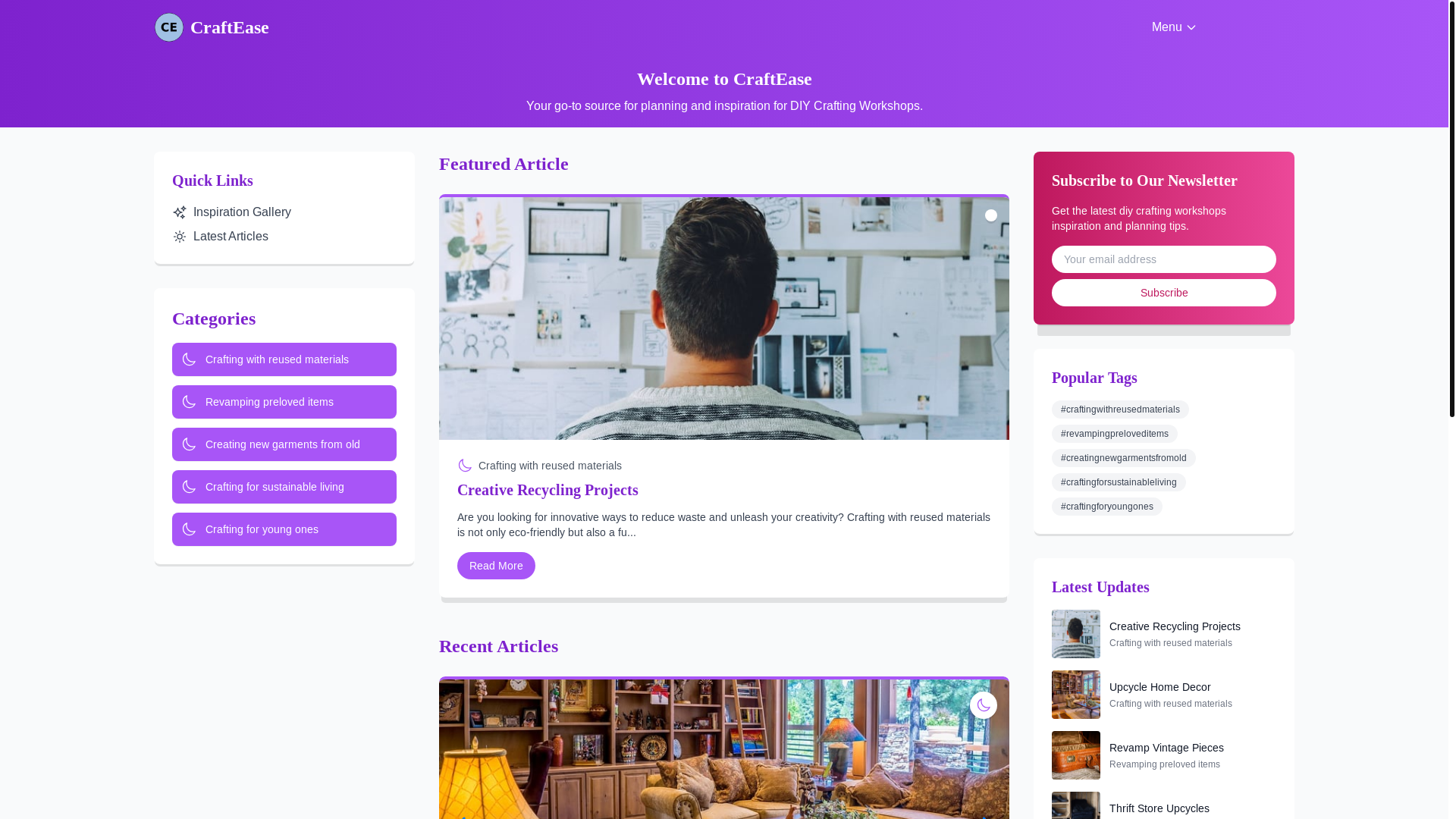 website screenshot of https://ultimatediyworkshop.xyz/
