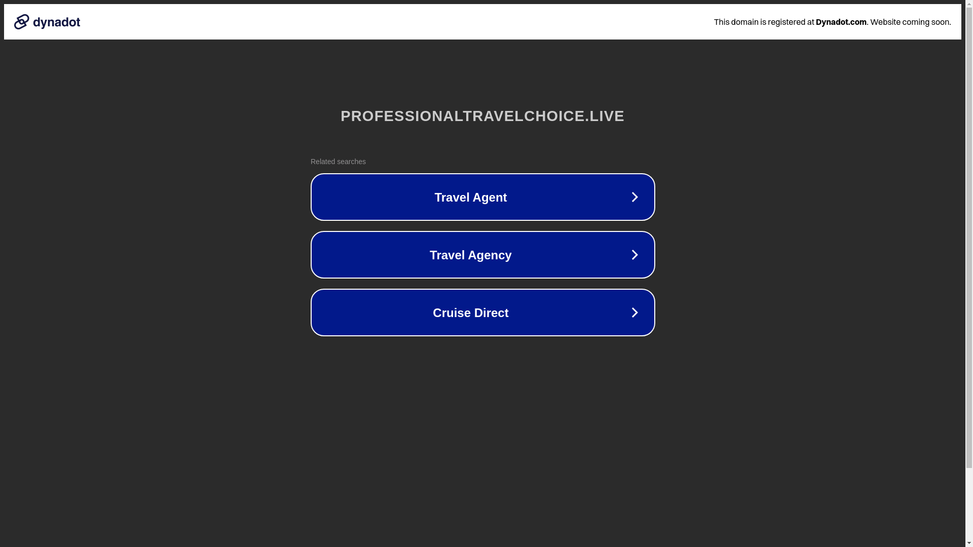 website screenshot of https://professionaltravelchoice.live/