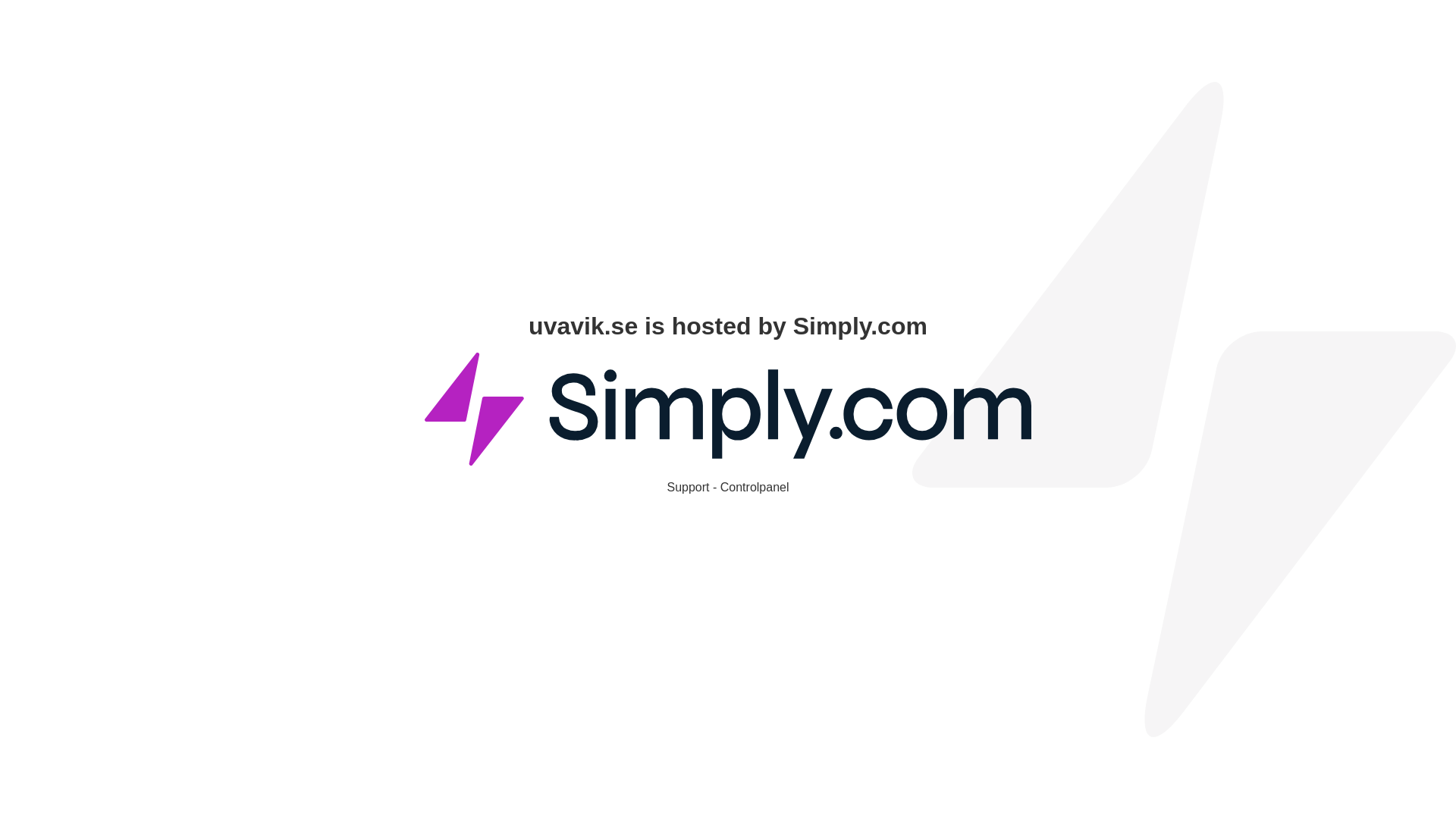 website screenshot of https://uvavik.se/