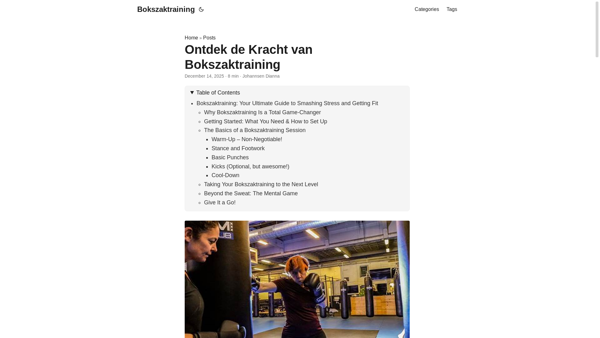 website screenshot of https://bokszaktraining.pages.dev/