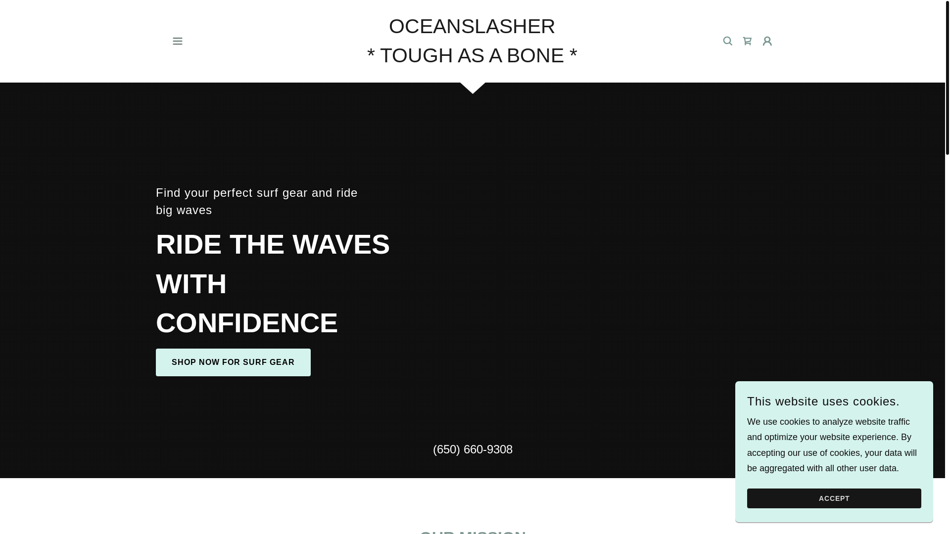 website screenshot of https://oceanslasher.com/